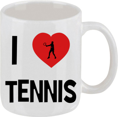 28% OFF on Ellicon E130 I Love Tennis Ceramic Mug 325 ml