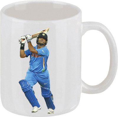 28% OFF on Ellicon C171 Suresh Raina Coffee Ceramic Mug 325 ml
