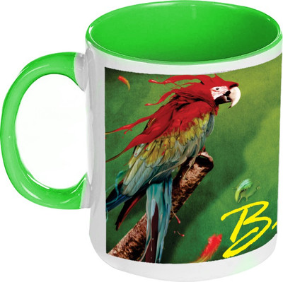 58% OFF on AMY Beauty Parrot Bird Inside Green Coffee Ceramic Mug