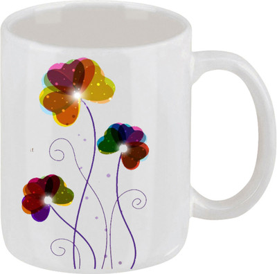 16% OFF on Ellicon Colore Flower Coffee Mug Ceramic Mug
