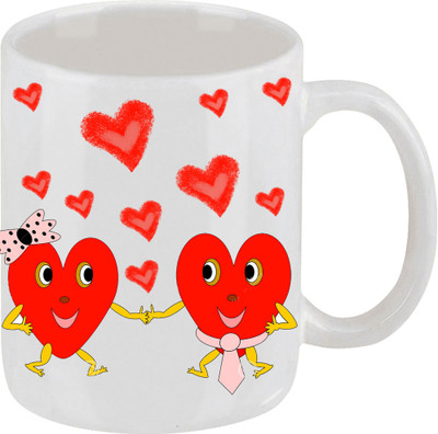 16% OFF on Ellicon Heart Funny Couple Coffee Mug Ceramic Mug
