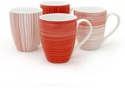 22% OFF on Pebbleyard Fine Line Porcelain Mug Pack of 4 22% OFF on Pebbleyard Fine Line Porcelain Mug Pack of 4