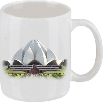 28% OFF on Ellicon D23 Lotus Temple Ceramic Mug 325 ml