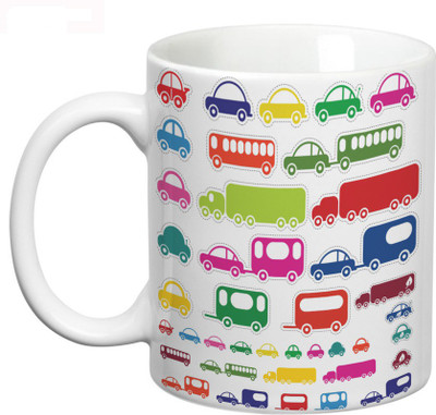 54% OFF on Prithish Cars, Buses & Trucks Ceramic Mug 330 ml