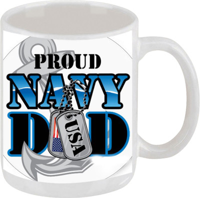 28% OFF on Ellicon E192 Proud Navy Dad Ceramic Mug 325 ml
