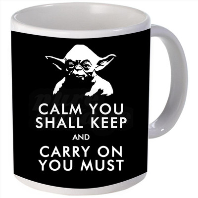 Snoogg calm youhall keep and carry on you must Ceramic Mug