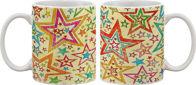 Artifa Colourful Stars Porcelain, Ceramic Mug 350 ml Artifa Colourful Stars Porcelain, Ceramic Mug 350 ml