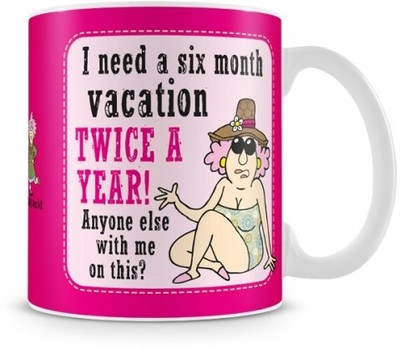 35% OFF on Aunty Acid 6 Months Vacation Ceramic Mug 325 ml