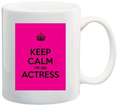 40% OFF on Teeskart Keep Calm Im An Actress Porcelain Mug 300 ml