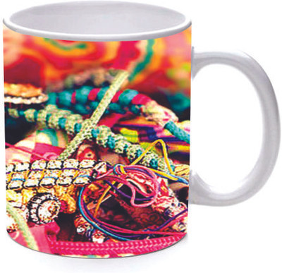 45% OFF on Printland Multiple Rakhi Ceramic Mug