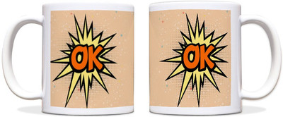 60% OFF on ShopMantra Comic ok Black Ceramic Mug 300 ml