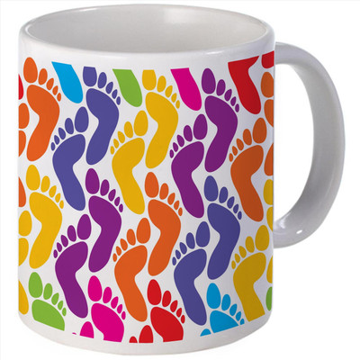 Snoogg Foot print Ceramic Mug Snoogg Foot print Ceramic Mug