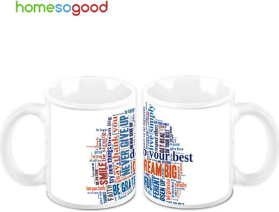 45% OFF on Homesogood Give Your Best Pack Of 2 Ceramic Mug 325 ml, Pack of 2 45% OFF on Homesogood Give Your Best Pack Of 2 Ceramic Mug 325 ml, Pack of 2