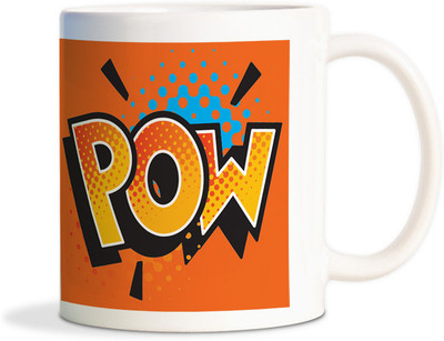 68% OFF on Shoprock Crazy Comic Pow design Ceramic Mug 450 ml