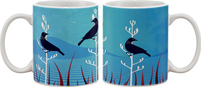15% OFF on Artifa Blue Birds Porcelain, Ceramic Mug 350 ml