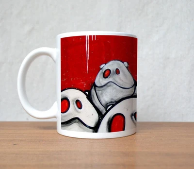 60% OFF on StyBuzz Creepy Head Wall Graffiti Porcelain Mug 300 ml