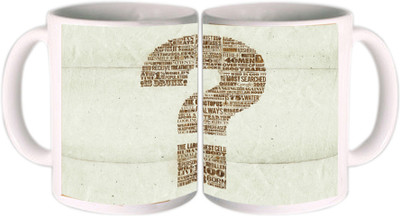 25% OFF on Shopkeeda Question Mark Ceramic Mug 350 ml