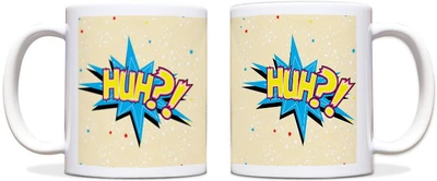 60% OFF on ShopMantra Comic Huh Black Ceramic Mug 300 ml