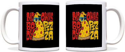 60% OFF on ShopMantra No Boys Owns Pizza Black Ceramic Mug 300 ml