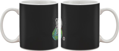 Artifa Astronaut Riding Earth Porcelain, Ceramic Mug 350 ml Artifa Astronaut Riding Earth Porcelain, Ceramic Mug 350 ml