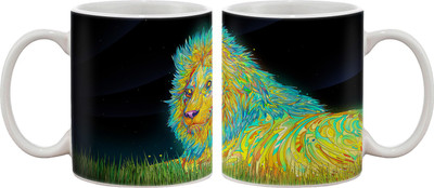 15% OFF on Artifa Colourful Artistic Lion Porcelain, Ceramic Mug 350 ml 15% OFF on Artifa Colourful Artistic Lion Porcelain, Ceramic Mug 350 ml