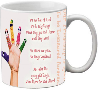 56% OFF on meSleep M-Friend-Hand-Friend Ceramic Mug