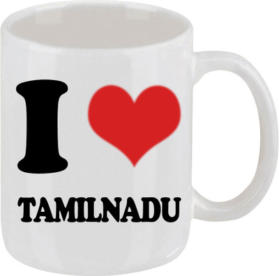 28% OFF on Ellicon D88 I Love Tamilnadu Ceramic Mug 325 ml