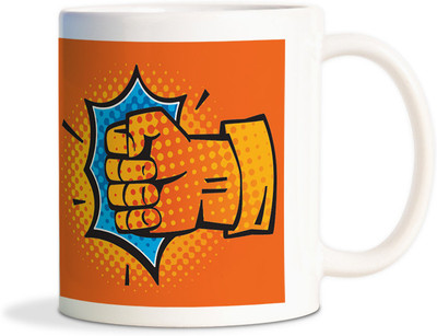 68% OFF on Shoprock Super Comic Pow punch Coffee Ceramic Mug 450 ml