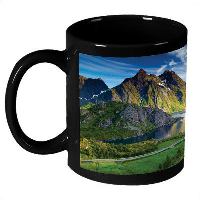 61% OFF on AMY Beautiful Way Side Of Lake Scenery Ceramic Mug 325 ml