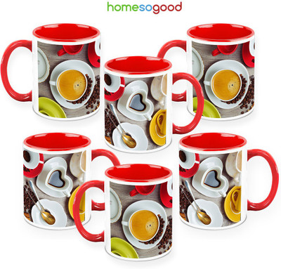 41% OFF on HomeSoGood Various Shapes Of Love Pack Of 6 Ceramic Mug 325 ml, Pack of 6 41% OFF on HomeSoGood Various Shapes Of Love Pack Of 6 Ceramic Mug 325 ml, Pack of 6
