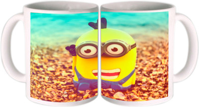 62% OFF on Shopkeeda Minious Mobile Ceramic Mug 350 ml