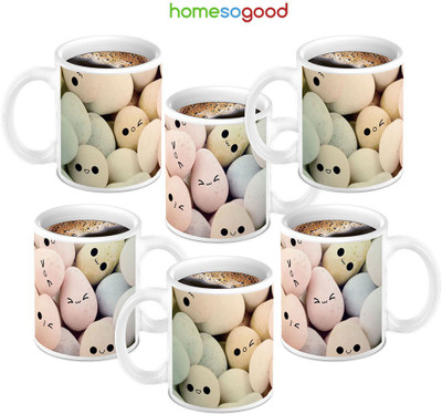 49% OFF on Homesogood Ultimate Egg Smileys On Coffee Ceramic Mug 280 ml, Pack of 6 49% OFF on Homesogood Ultimate Egg Smileys On Coffee Ceramic Mug 280 ml, Pack of 6