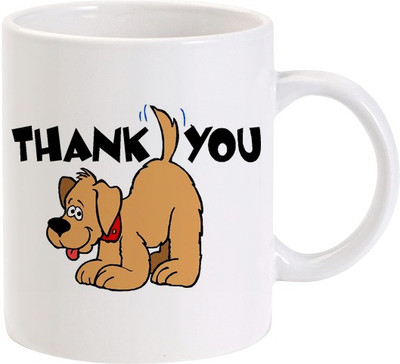 50% OFF on Lolprint Dog Thank You Ceramic Mug 325 ml 50% OFF on Lolprint Dog Thank You Ceramic Mug 325 ml