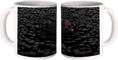 62% OFF on Shopkeeda Black Crystals Ceramic Mug 350 ml