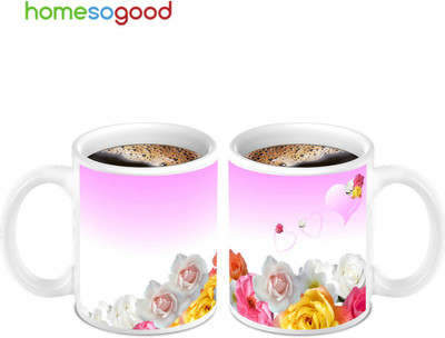 45% OFF on Homesogood Season Of Flowers Ceramic Mug 280 ml, Pack of 2 45% OFF on Homesogood Season Of Flowers Ceramic Mug 280 ml, Pack of 2