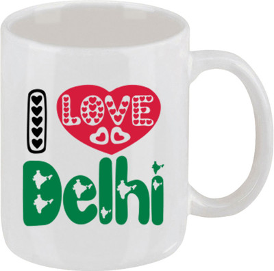 28% OFF on Ellicon D5 I Love Delhi Ceramic Mug 325 ml