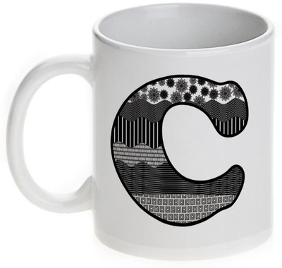 Mugwala C Alphabet Name Ceramic Mug 350 ml Mugwala C Alphabet Name Ceramic Mug 350 ml