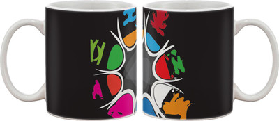 Artifa Colourful Shoe Pattern Porcelain, Ceramic Mug 350 ml