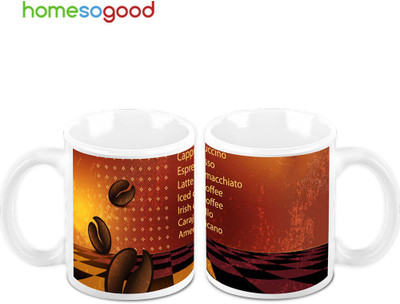 45% OFF on Homesogood Dancing Coffee Beans Pack Of 2 Ceramic Mug 325 ml, Pack of 2 45% OFF on Homesogood Dancing Coffee Beans Pack Of 2 Ceramic Mug 325 ml, Pack of 2
