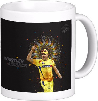 37% OFF on Exoctic Silver Chennai Super King IPL Series XXX 012 Ceramic Mug 300 ml