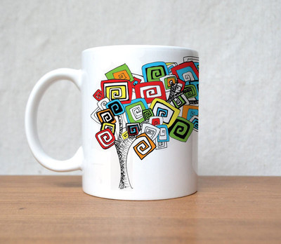50% OFF on StyBuzz Colourfull Trre Abstract Porcelain Mug 300 ml 50% OFF on StyBuzz Colourfull Trre Abstract Porcelain Mug 300 ml
