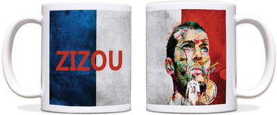 60% OFF on ShopMantra Zizou Zidane France Football Black Ceramic Mug 300 ml