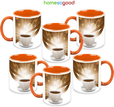 41% OFF on HomeSoGood A Sparkling Coffee 6 Mugs Ceramic Mug 325 ml, Pack of 6 41% OFF on HomeSoGood A Sparkling Coffee 6 Mugs Ceramic Mug 325 ml, Pack of 6