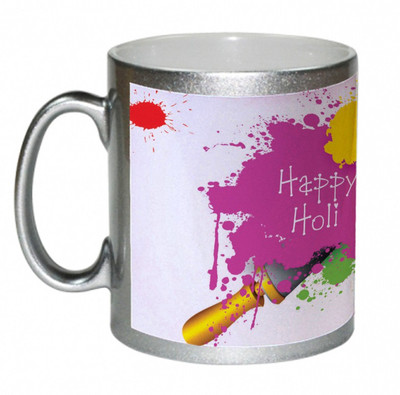 55% OFF on AMY Colorfull Holi Pichkari Ceramic Mug 325 ml