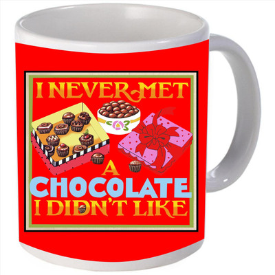 Snoogg I never met chocolate Ceramic Mug
