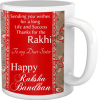 Tiedribbons Gift For Rakshabandhan Rakhi Gifts For Sister Coffee  (Design 14) Ceramic Mug