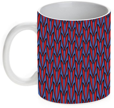63% OFF on Mugwala Red Blue Combination B Designer Ceramic Mug 362 ml