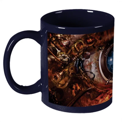 68% OFF on Amy Steampunk Eye Dark Blue Ceramic Mug 330 ml