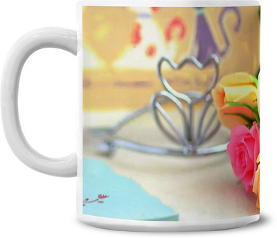 50% OFF on Lovely Collection Bright Roses Ceramic Mug