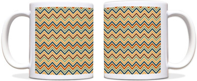 65% OFF on ShopMantra Printted Multi Line Pattern Black Ceramic Mug 300 ml